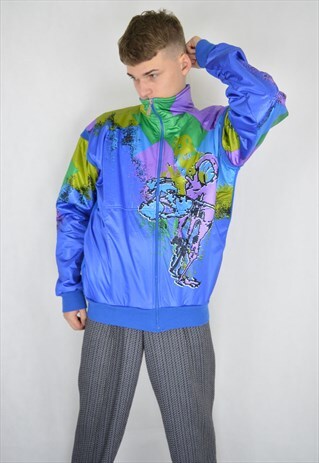 VINTAGE MULTICOLOUR GRAPHIC RAVE JACKET