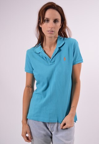 VINTAGE RALPH LAUREN POLO SHIRT BLUE