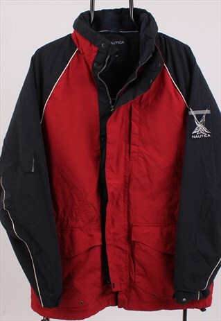 VINTAGE MEN'S NAUTICA RED NAVY JACKET