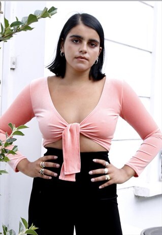 PEACHY WRAP TOP