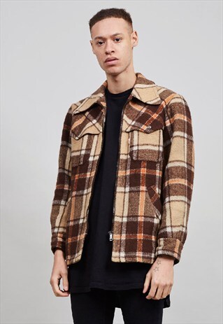 VINTAGE CLASSIC 70'S LEVI'S TARTAN WOOL JACKET