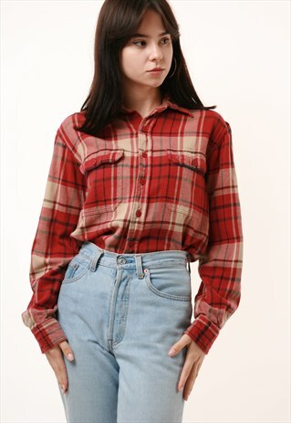 90S VINTAGE FJALLRAVEN CHECKED SHIRT BLOUSE 875