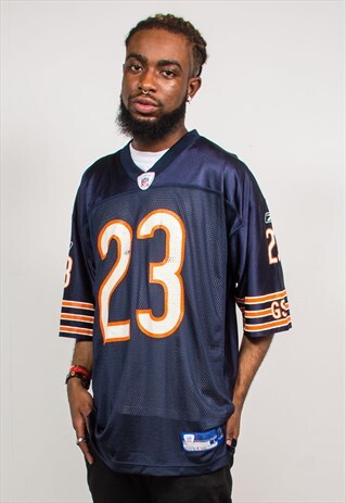 RETRO 90'S NAVY BLUE REEBOK CHICAGO BEARS JERSEY NFL TOP