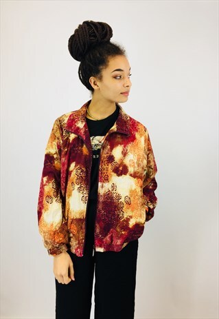 VINTAGE FESTIVAL 80S SILK RAVE WINDBREAKER JACKET
