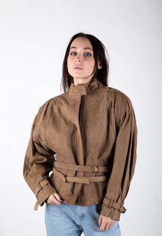 VINTAGE 80S KOSAR SUEDE BIKER JACKET