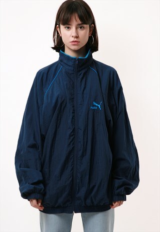 VINTAGE VTG RARE OLDSCHOOL PUMA BIG LOGO SHELL JACKET 12901