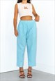 90S TURQUOISE WIDE LEG TROUSERS