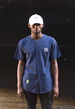 BASEBALL JERSEY NAVY GENKIDAMA SPIRIT BOMB JAPANESE MANGA