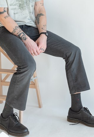 VINTAGE 507 FLARE CORD TROUSERS IN STONE WASH