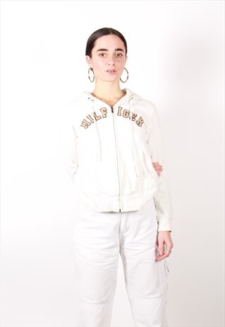 VINTAGE TOMMY HILFIGER HOODIE WHITE