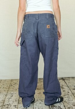 Vintage Carhartt Carpenter Trousers Women's Navy blue