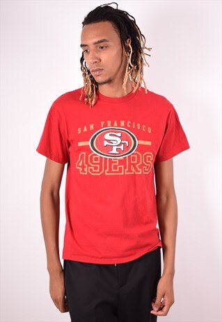 MAJESTIC MENS VINTAGE SAN FRANCISCO 49ERS T-SHIRT TOP MEDIUM