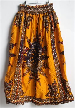 Vintage Festival Boho Hippy Patterned Skirt W28' Multi