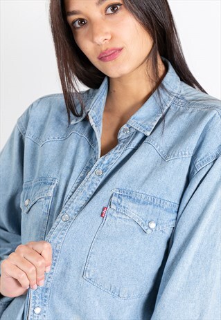 VINTAGE 80S LEVI'S DENIM SHIRT / S9393