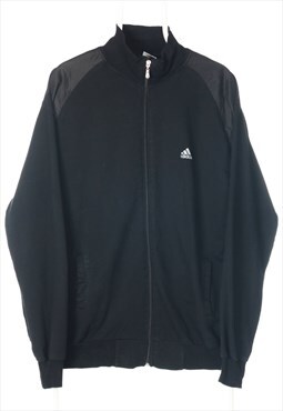 Vintage 90's Adidas Sweatshirt Zipped Black XXLarge