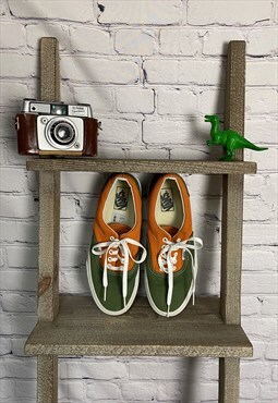 Green & Orange Vans Trainers Size 8