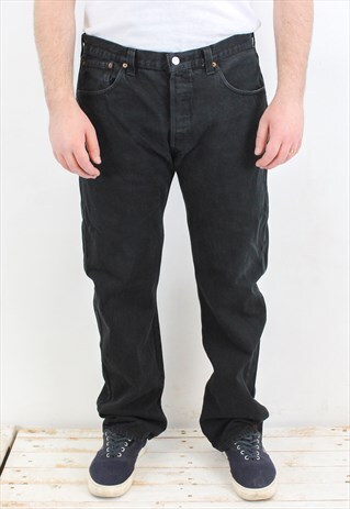 501 Vintage Mens W38 L32 Regular Straight Jeans Denim Pants