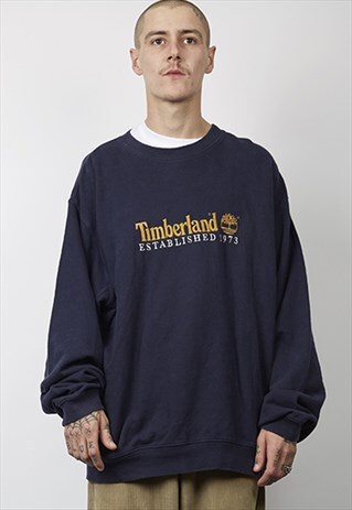 VINTAGE 90'S TIMBERLAND NAVY SWEATSHIRT