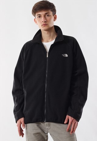 VINTAGE THE NORTH FACE JACKET FULL ZIP PILE 90S BLACK