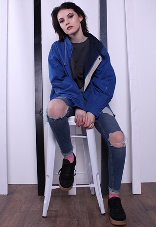 VINTAGE 90S SHELL JACKET/WINDBREAKER. UNISEX SPORTSWEAR.