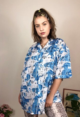 90S Y2K ORIENTAL BLOUSE