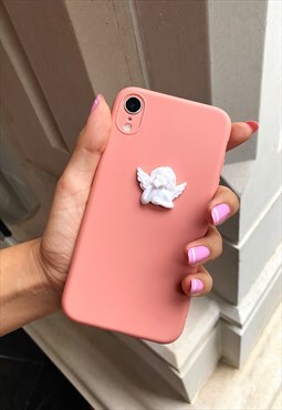 Angel Baby Cherub 12/ 12 Pro iPhone Case in Dusky Pink