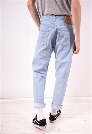 LEVI'S 501 MENS VINTAGE JEANS W33 L30 BLUE 90S