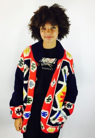GORGEOUS BOHO KNITTED WOOL CARDIGAN