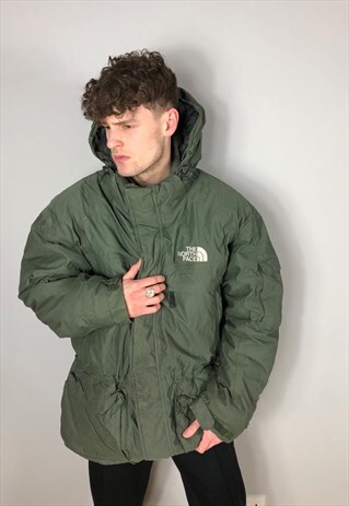 VINTAGE THE NORTH FACE KHAKI PUFFER JACKET