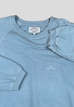 Armani Jeans Sweatshirt Vintage Y2K  Baby blue Embroidered