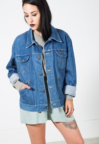 VINTAGE 80S WRANGLER DENIM JACKET / S1006