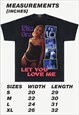 RITA ORA UNISEX PRINTED T-SHIRT IN BLACK