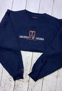 vintage embroidered college university of virginia sweater