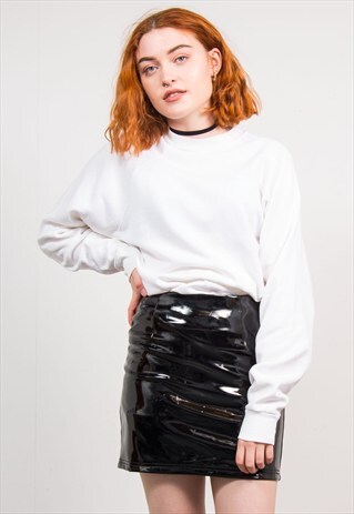 VINTAGE 90'S WHITE BASIC SWEATSHIRT