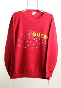 Vintage Guess Crewneck Sweatshirt Red Size L