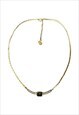 Christian Dior Necklace Gold Blue Saphire Crystal Vintage