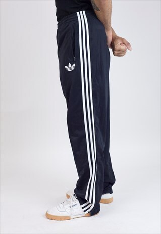 VINTAGE 90S ADIDAS BLACK TRACKSUIT BOTTOMS
