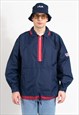 Vintage 90's collared pullover jacket windbreaker men L/XL