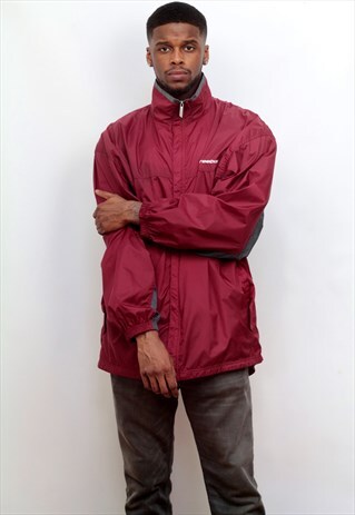 1990'S VINTAGE REEBOK WINDBREAKER JACKET IN RED
