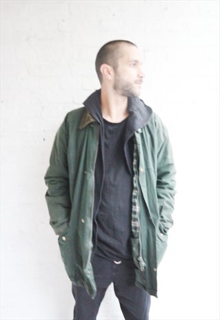 VINTAGE 90'S MENS CORDUROY COLLAR OVERCOAT/JACKET/PARKA