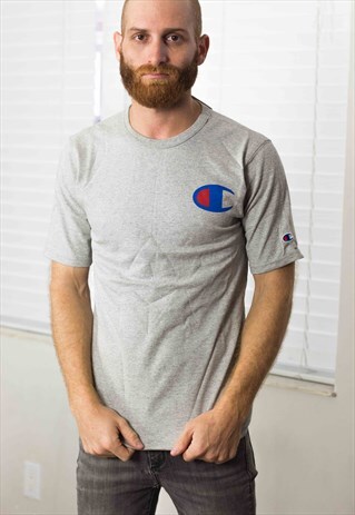VINTAGE CHAMPION T-SHIRT LOGO 90S S 7.5