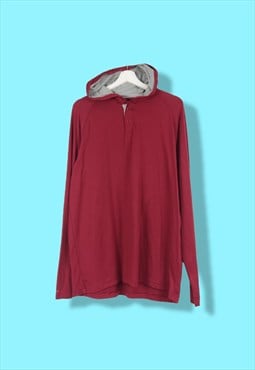 Vintage Under Armour Hoodie Sweatshirt in Red L