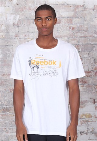 VINTAGE REEBOK BIG LOGO T-SHIRT WHITE
