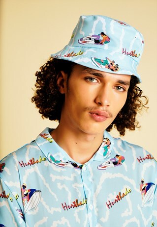 HANDMADE BUCKET HAT WITH JET SKI PATTERN