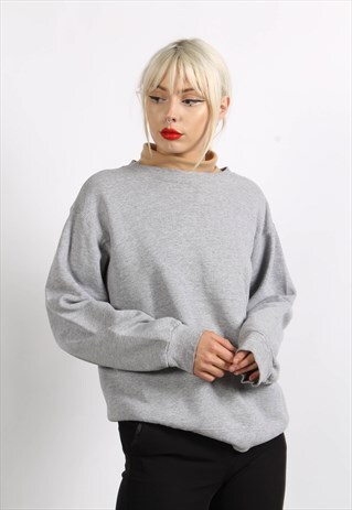 VINTAGE 90'S OVERSIZE BASICS SWEATSHIRT GREY