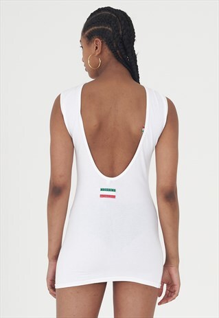 VINTAGE 90'S WHITE CUT OUT BACK MOSCHINO BODYCON DRESS