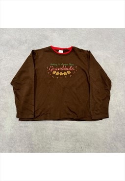 Vintage Christmas Sweatshirt Women's L