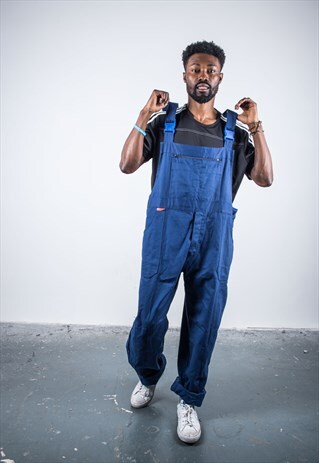VINTAGE BLUE DENIM DUNGAREES