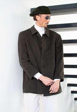 Vintage 90s Oversize Overcoat Wool Spring Coat Jacket