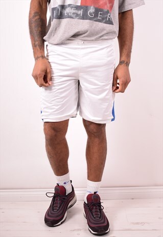 NIKE MENS VINTAGE REVERSIBLE SHORTS MEDIUM WHITE 90S